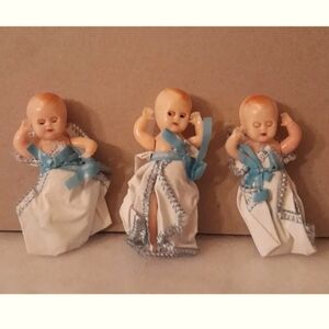 Vintage Celluloid Hard Plastic Baby Dolls Lot of 3